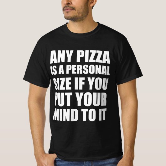 Pizzakomische Zitatliebhaber T-Shirt (Vorderseite)