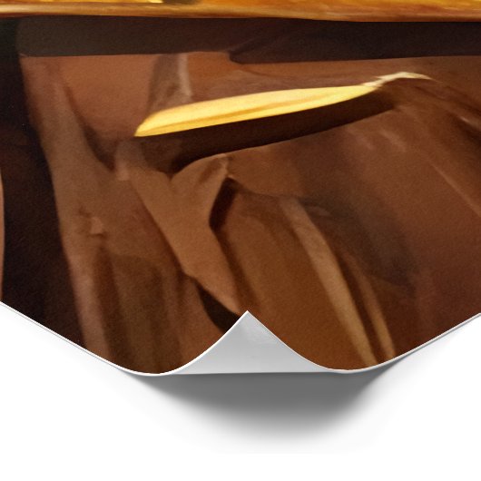 Pizzakonster mit Brille | AI Art Poster (Ecke)