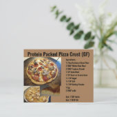 Pizzakrusrezept aus Proteinverpackung Postkarte (Stehend Vorderseite)