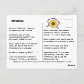 Pizzakrusrezept aus Proteinverpackung Postkarte (Rückseite)