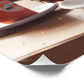 Pizzaliebende Schüssel im Café Poster (Ecke)