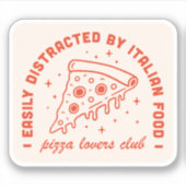 Pizzaliebhaber Aufkleber (Vorderseite)