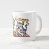 Pizzaliebhaber Jumbo-Tasse (Vorderseite Rechts)