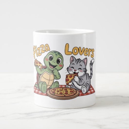 Pizzaliebhaber Jumbo-Tasse (Vorderseite)