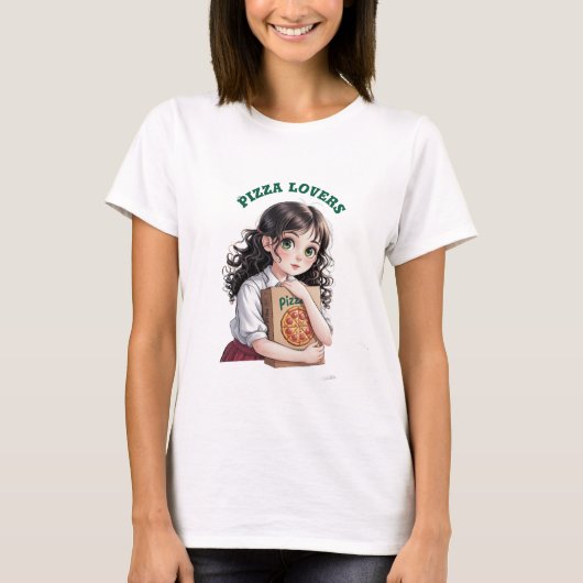 Pizzaliebhaber T-Shirt (Vorderseite)