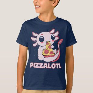 PIZZALOTL niedlicher axolotl Amphibien essen Pizza T-Shirt
