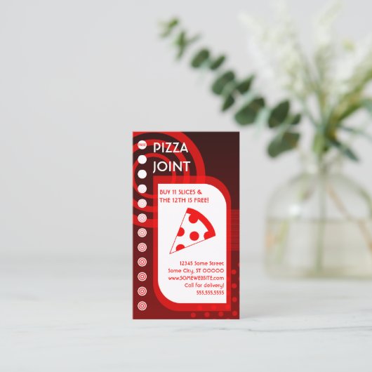 Pizzaloyalität Treuekarte (Stehend Vorderseite)