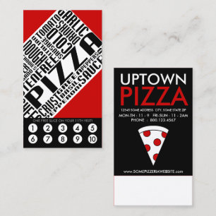 Pizzaloyalität (wordWEBs) Treuekarte