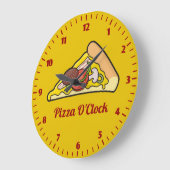 Pizzalschnitt Große Wanduhr (Winkel)