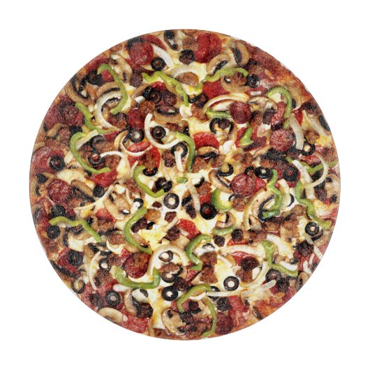 Pizzamit den Werken Schneidebrett (Vorderseite)