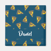 Pizzamuster auf Blau Magnet (Vorne)