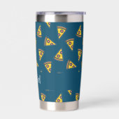 Pizzamuster auf Blau Thermobecher (Links)