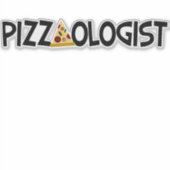 Pizzaologe - Funny Pizza Sticker (Vorderseite)