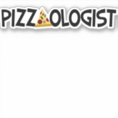 Pizzaologe - Funny Pizza Sticker (Vorderseite)