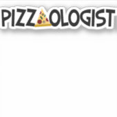 Pizzaologin - Funny Pizza Aufkleber (Vorderseite)