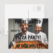 PIZZAPARTY-EINLADUNGEN Postkarten (Vorne/Hinten)
