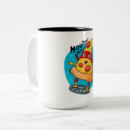 Pizzapfelmoutant Zweifarbige Tasse (Vorderseite Links)