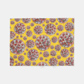 Pizzapiekuchen Fleecedecke (Vorderseite (Horizontal))