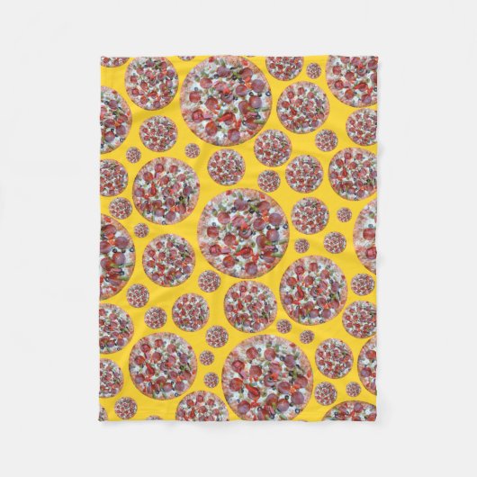 Pizzapiekuchen Fleecedecke (Vorderseite)