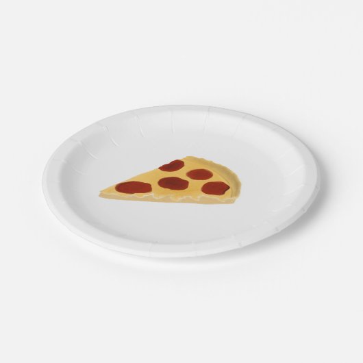 Pizzaplattplatte Pappteller (Schrägansicht)