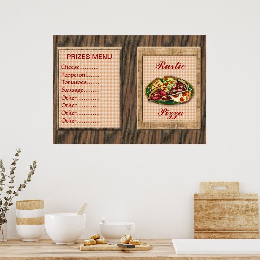 Pizzapreise Poster (Küche)