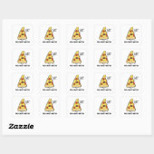 Pizzapucksticker Quadratischer Aufkleber (Blatt)