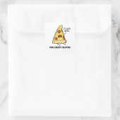 Pizzapucksticker Quadratischer Aufkleber (Tasche)