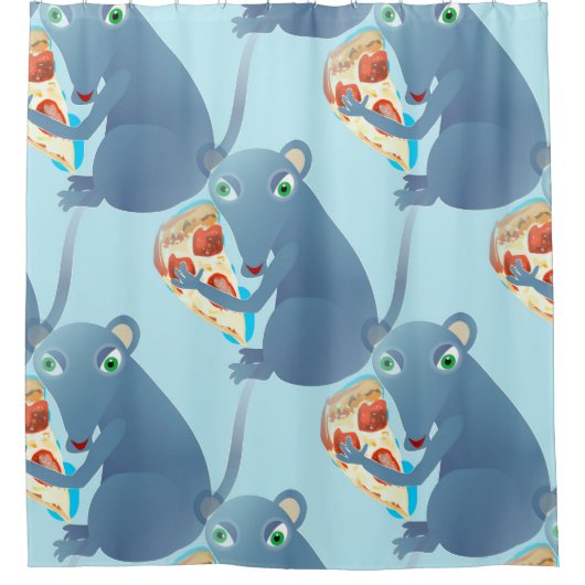 Pizzarat Duschvorhang (Vorderseite)
