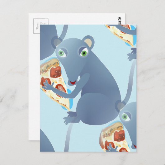 Pizzarrat Postkarte (Vorne/Hinten)