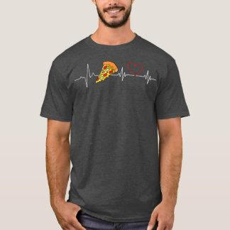 Pizzas Herzschlag Liebe Puls lustige Pizzafreunde  T-Shirt