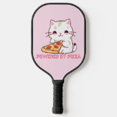 Pizzas mit Niedlicher Katze Pickleball Schläger (Rückseite)
