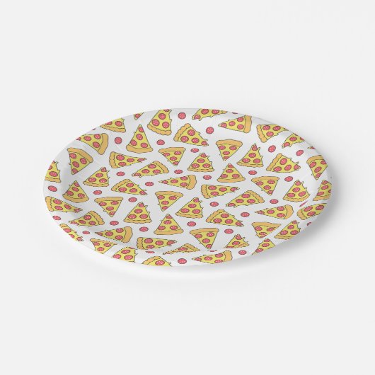 Pizzas Pappteller (Schrägansicht)