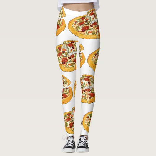 **PIZZAS PIZZA PIZZA* FUNNE LEGGINGS (Vorderseite)