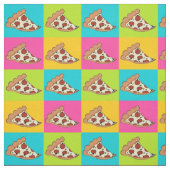 Pizzascheiben deckten Gewebe mit Ziegeln Stoff (Muster)