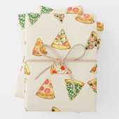 Pizzascheiben für Pizzaliebhaber Geschenkpapier Set (Beispiel)