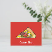 Pizzaschnitt-Postkarte Postkarte (Stehend Vorderseite)