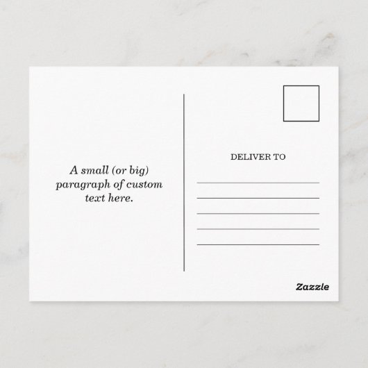 Pizzaschnitt-Postkarte Postkarte (Rückseite)