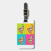 Pizzaschnitte Gepäckanhänger (Vorderseite vertikal)