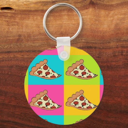 Pizzaschnitte Schlüsselanhänger (Vorderseite)