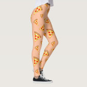 Pizzaschnittpfirsich mit coolem und lustigem Pizza Leggings (Rechts)