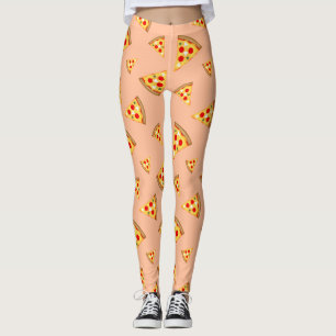 Pizzaschnittpfirsich mit coolem und lustigem Pizza Leggings