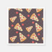 Pizzaschnittungen Party-Papierservietten Serviette (Vorderseite)