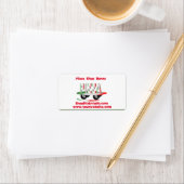 Pizzaservice, rot-grün, personalisiert adressaufkleber (Insitu)