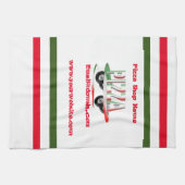 Pizzaservice, rot-grün, personalisiert geschirrtuch (Horizontal)