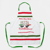 Pizzaservice, rot-grün, personalisiert schürze (Vorderseite)