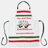 Pizzaservice, rot-grün, personalisiert schürze (Vorderseite)