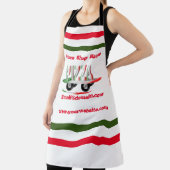 Pizzaservice, rot-grün, personalisiert schürze (InSitu)