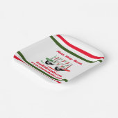 Pizzaservice, rote grüne, personalisierte Papierpl Pappteller (Gewinkelt)