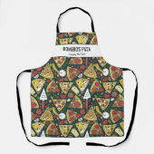 Pizzaslicen, Koch Baker Restaurant Custom Text Schürze (Vorderseite)