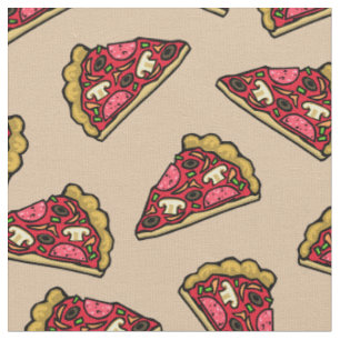 Pizzaslices Muster Bedruckte Stoffe vom Garten
